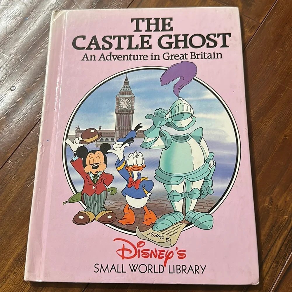 Vintage Disney Castle Ghost Great Britain Small World Library Mickey Donald HC